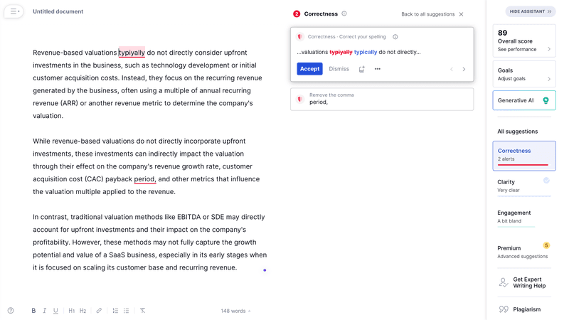 Aha moment examples: Grammarly