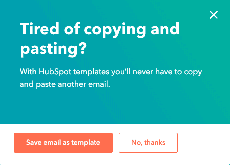 Hubspot modal user prompt reactive user onboarding