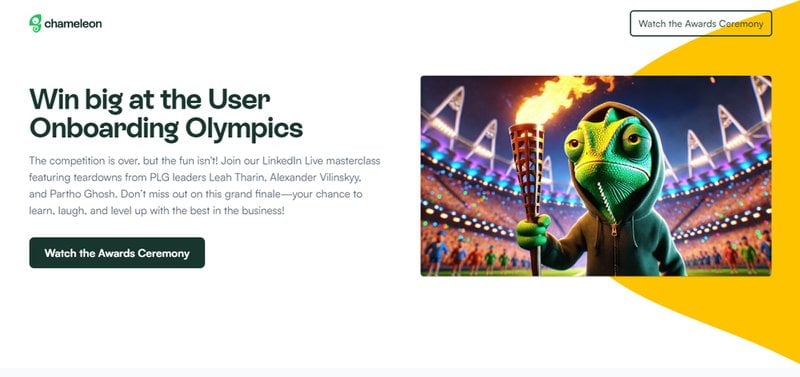 Chameleon User Onboarding Olympics ad