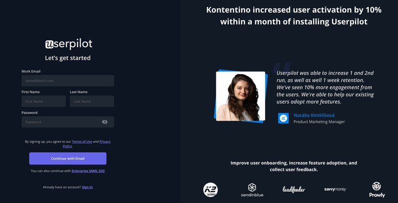 Userpilot-sign-up-form