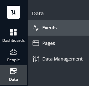 Userpilot autocapture: To view the automatically captured events, navigate to Events in the Data menu