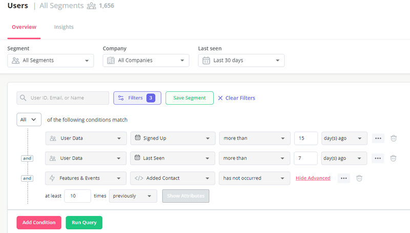 How to segment customers in Userpilot: inactive users