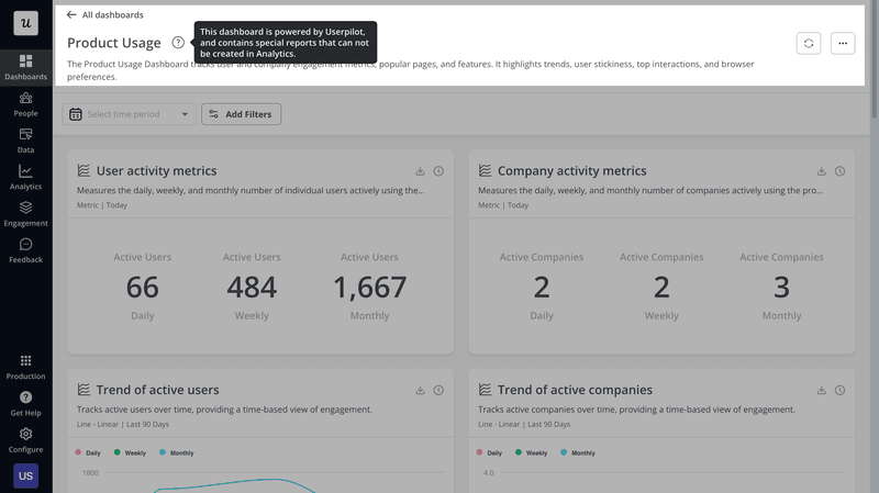 Instant feedback example in Userpilot.