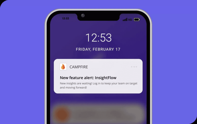 Mobile push notifications on Userpilot.