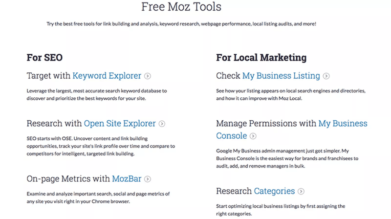 Moz-free-tools
