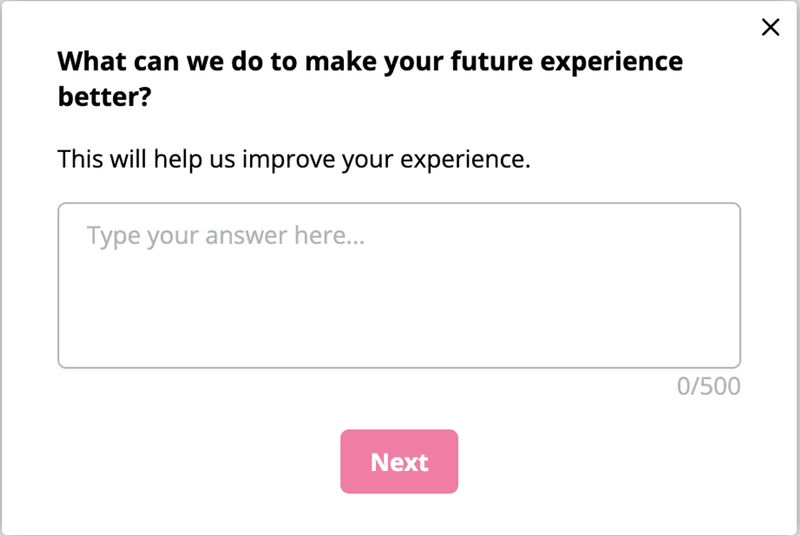 open-ended question product satisfaction survey example
