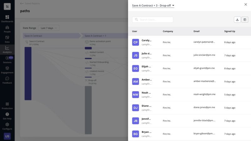 path analysis in userpilot