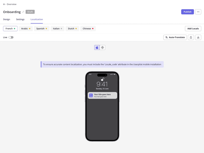Personalize your push notifications with Userpilot.