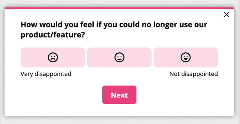 pmf product satisfaction survey example