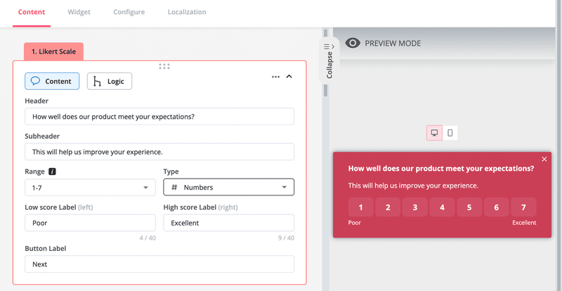 expectations product satisfaction survey template