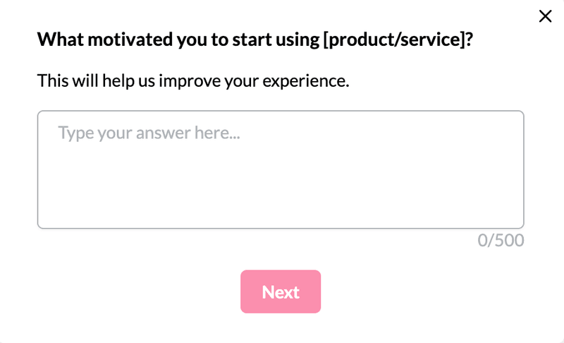 Userpilot user survey example