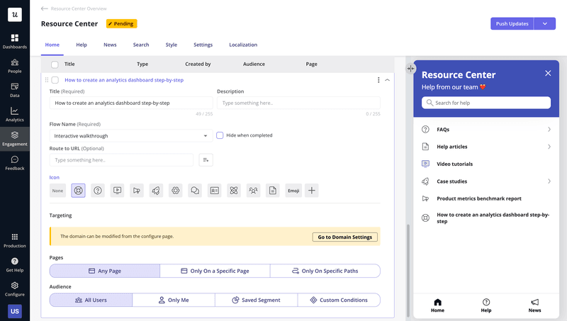 Segment resource center access
