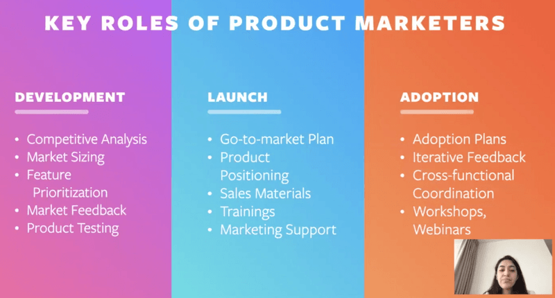 Roles of a product marketer