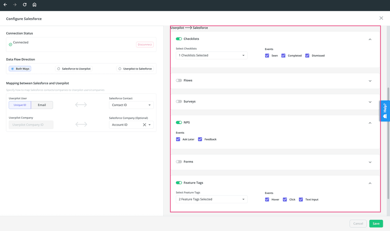 salesforce userpilot integration