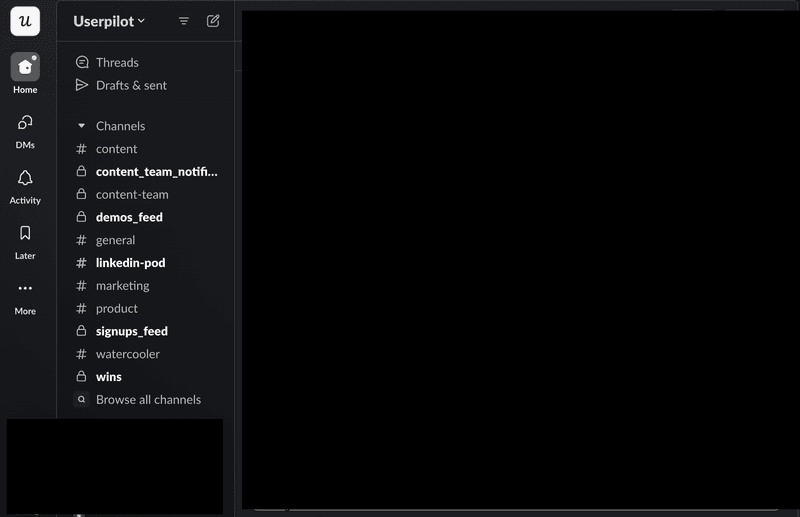 Slack product team communication channels