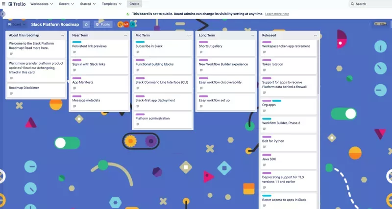 Slack’s public roadmap