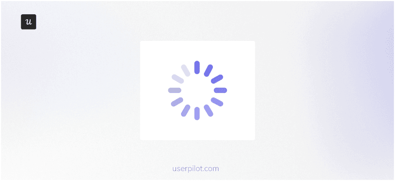 Spinning progress bar.