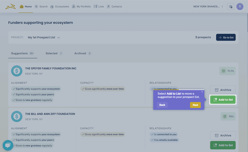 Impala’s onboarding flow.