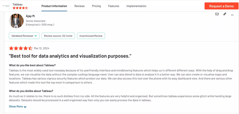 Tableau generates social proof to drive activation.