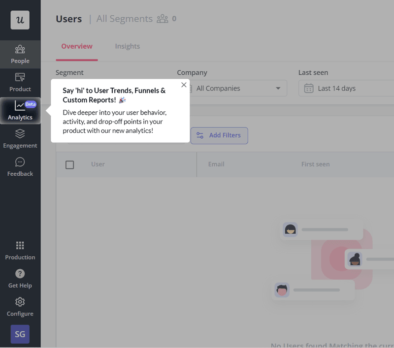 SaaS user flow optimization: Interactive walkthrough