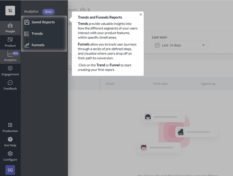 SaaS user flow optimization: Interactive walkthrough