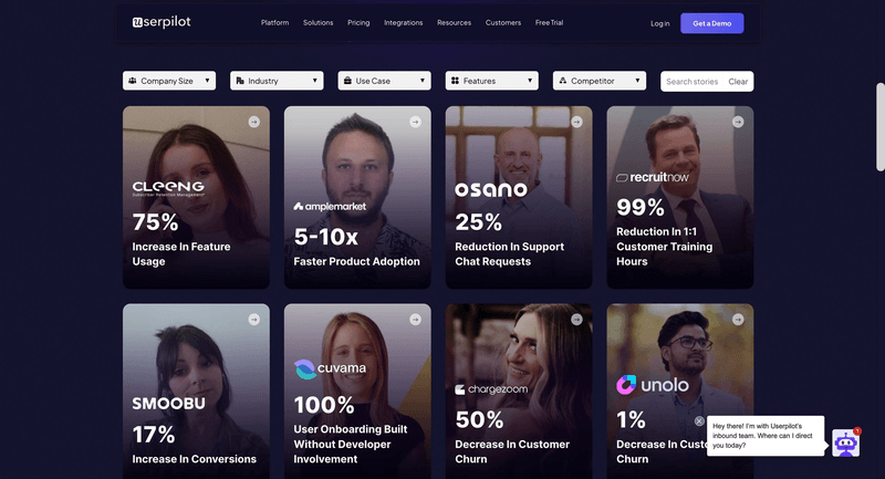 Explore Userpilot’s case studies for real-world qualitative data examples.
