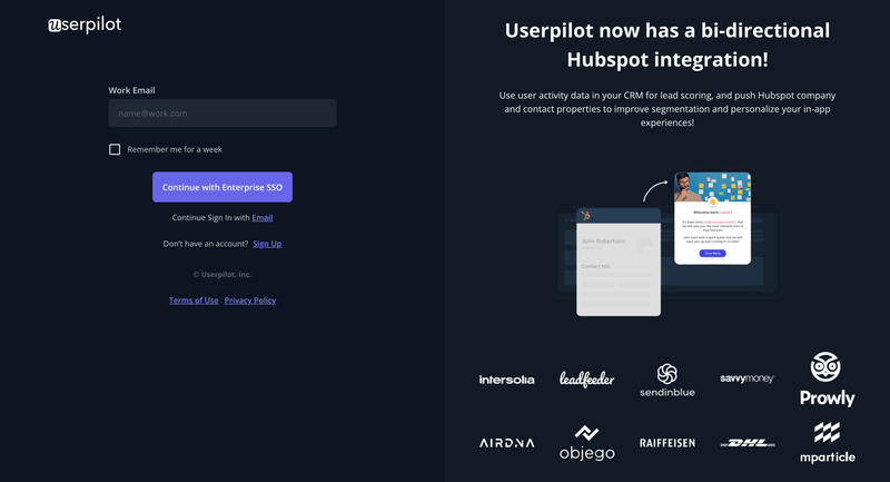 Userpilot Enterprise SSO