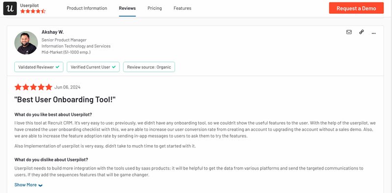 userpilot g2 review - how to identify customer pain points