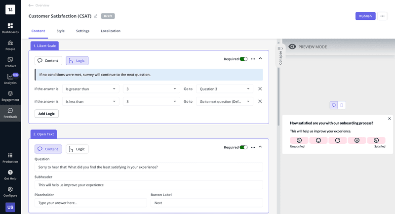 Userpilot onboarding survey