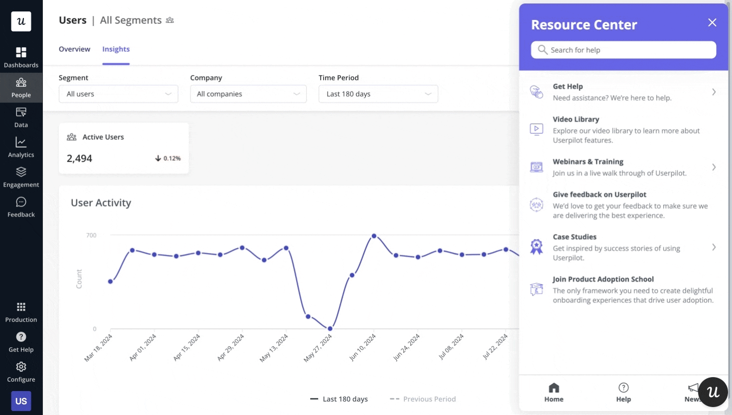 Userpilot resource center