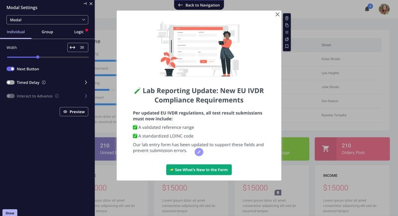 modal setting for medtech