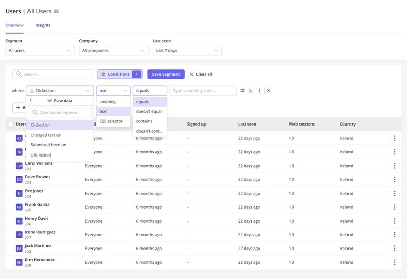 userpilot user segmentation conditioning