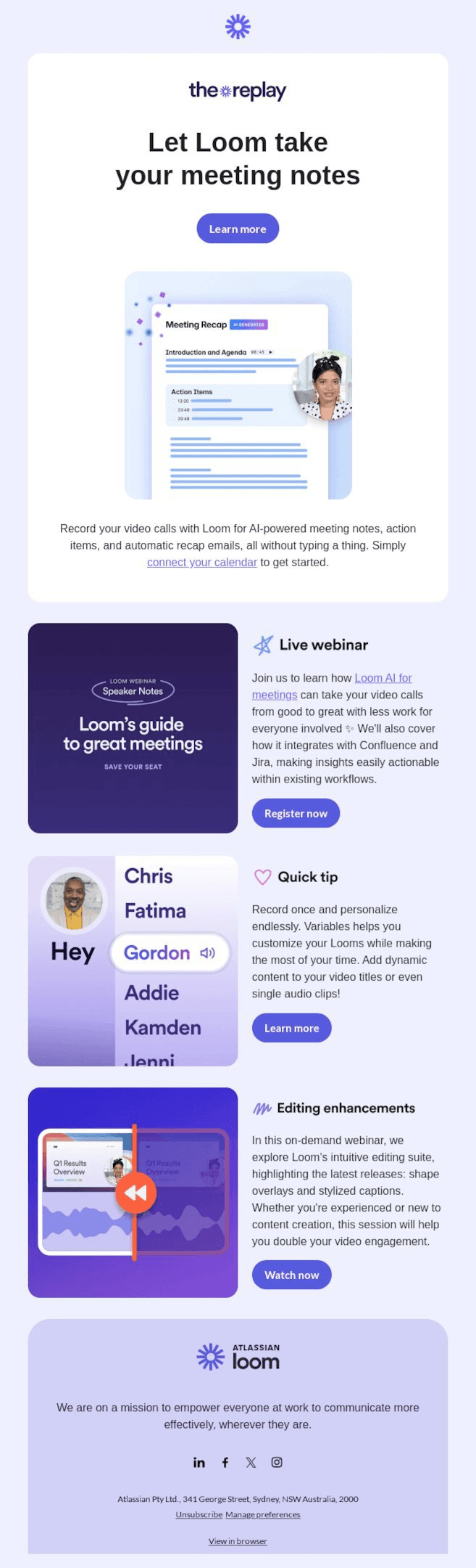 Loom's continuous education offer.