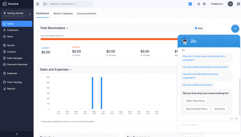 PLG for Enterprise: Zoho in-app support