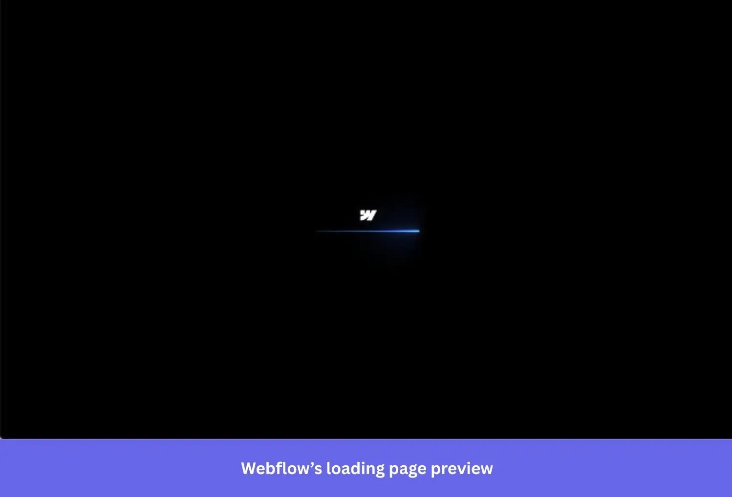 Webflow loading page preview