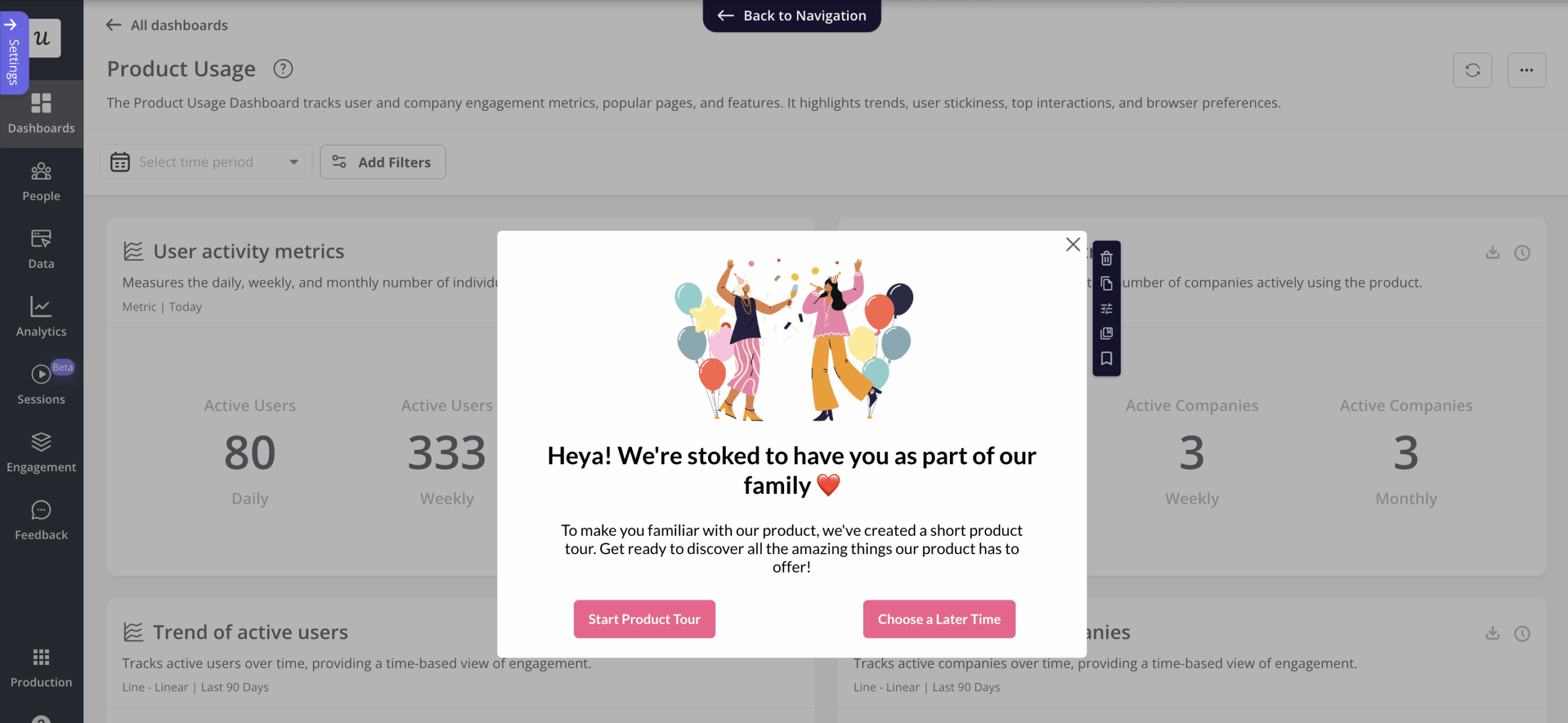 Welcome screens userpilot