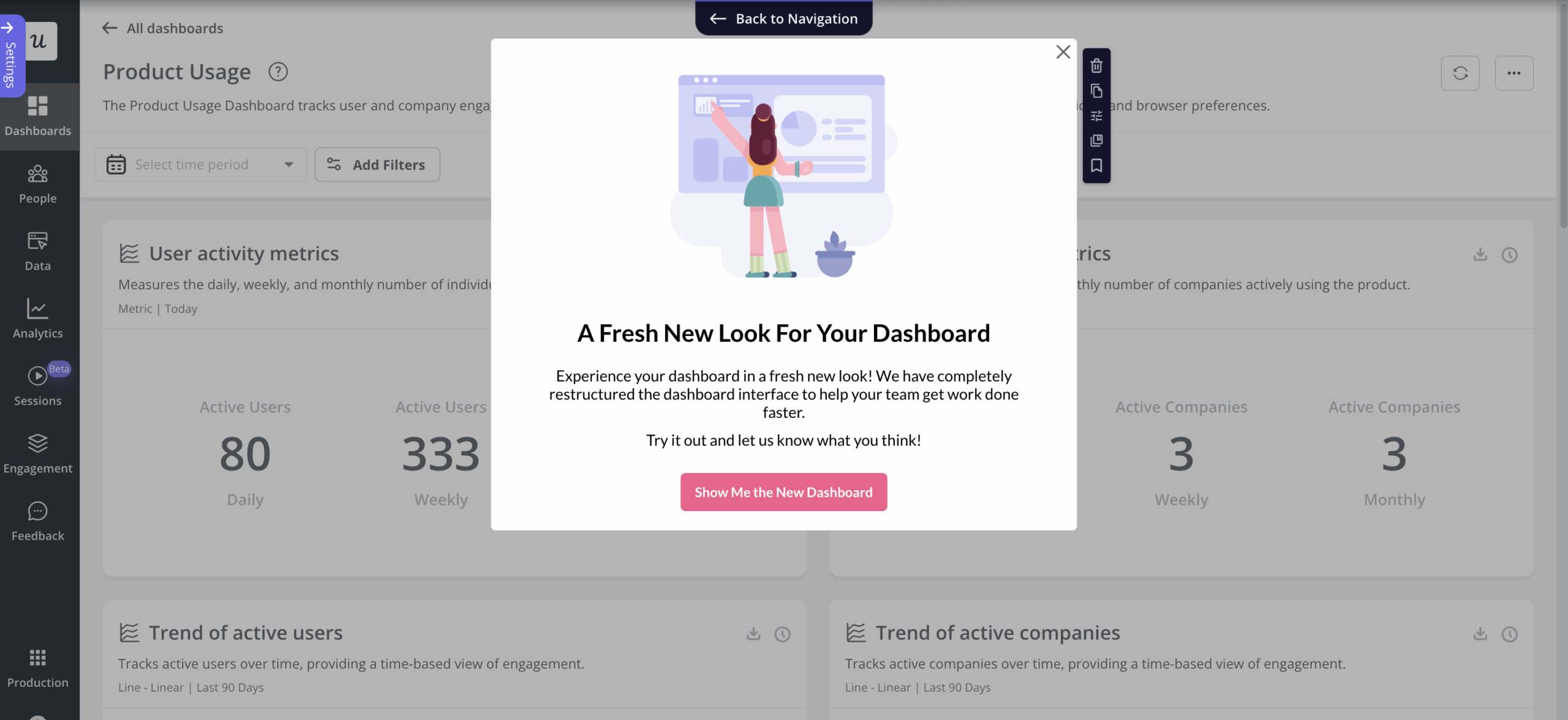 New feature announcement Userpilot