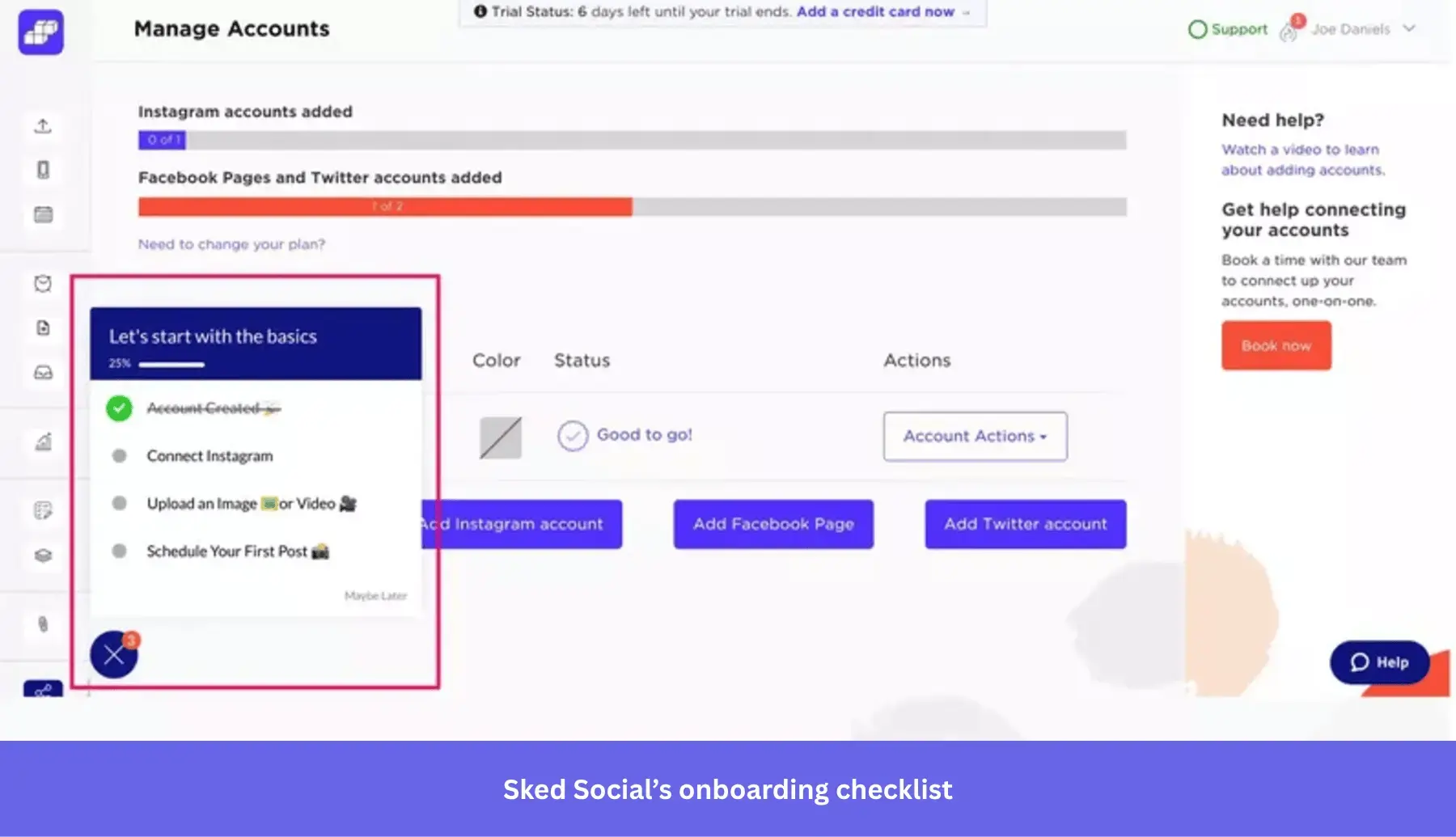 Sked Social onboarding checklist