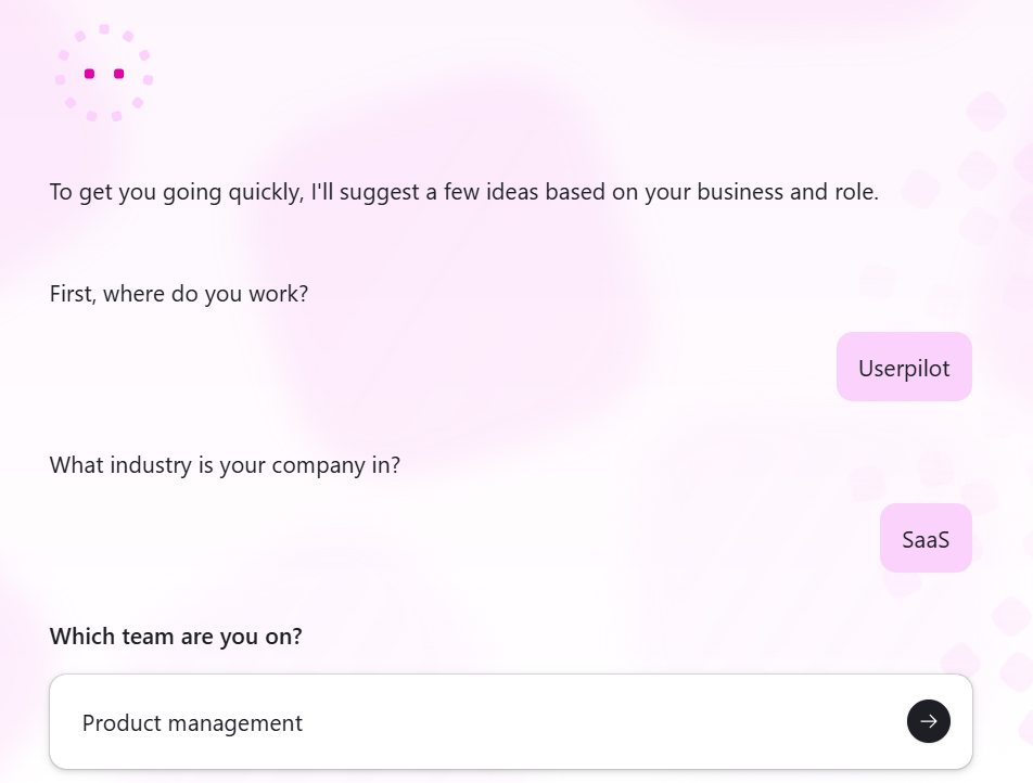 Airtable's welcome survey questions