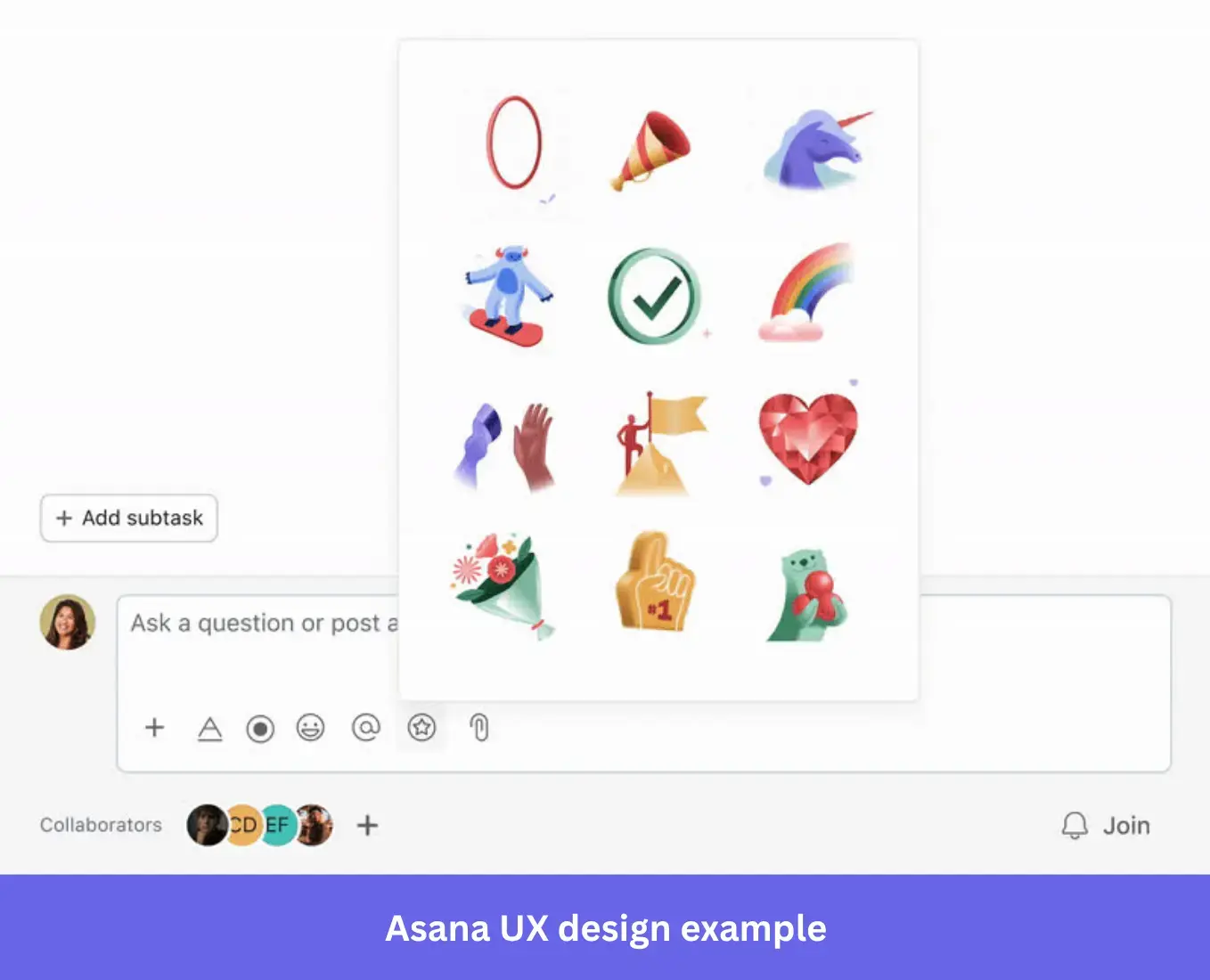 Asana UX design example
