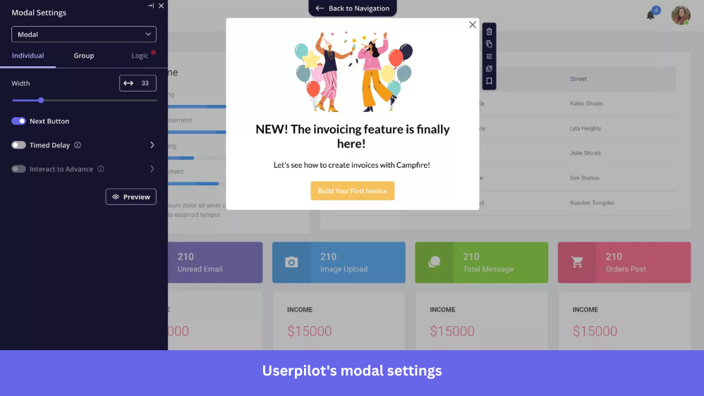 Customize modals in Userpilot for specific use cases