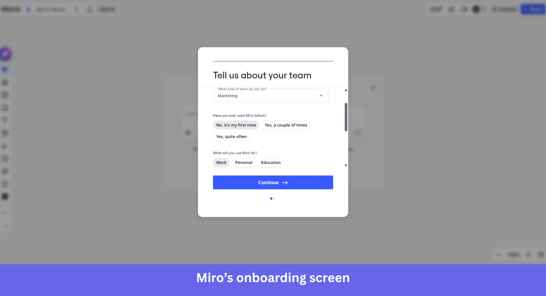 Miro onboarding.