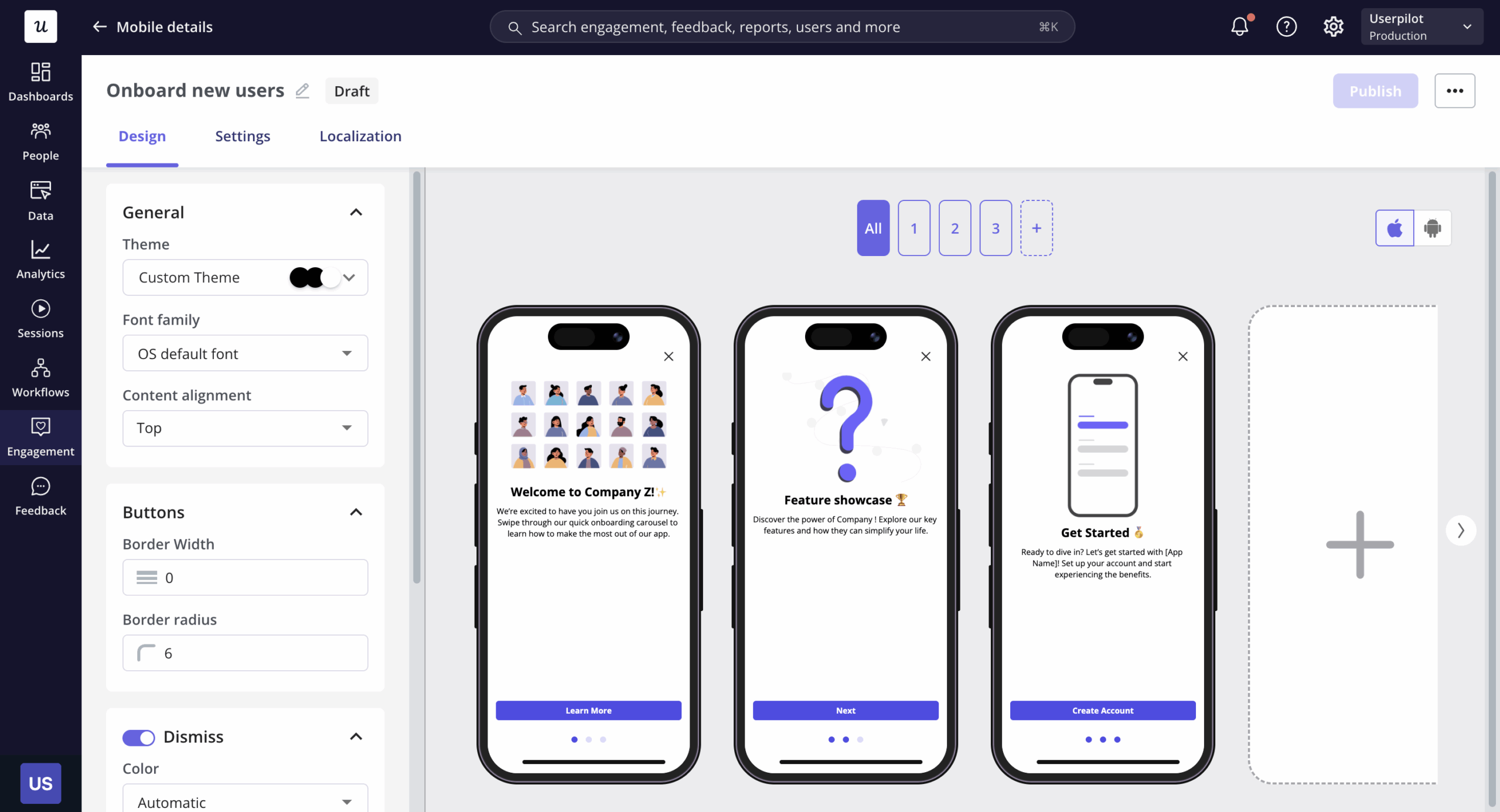 userpilot for mobile onboarding