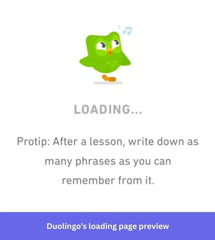 Duolingo loading page preview