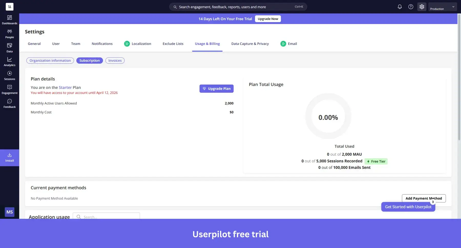 Userpilot free trial