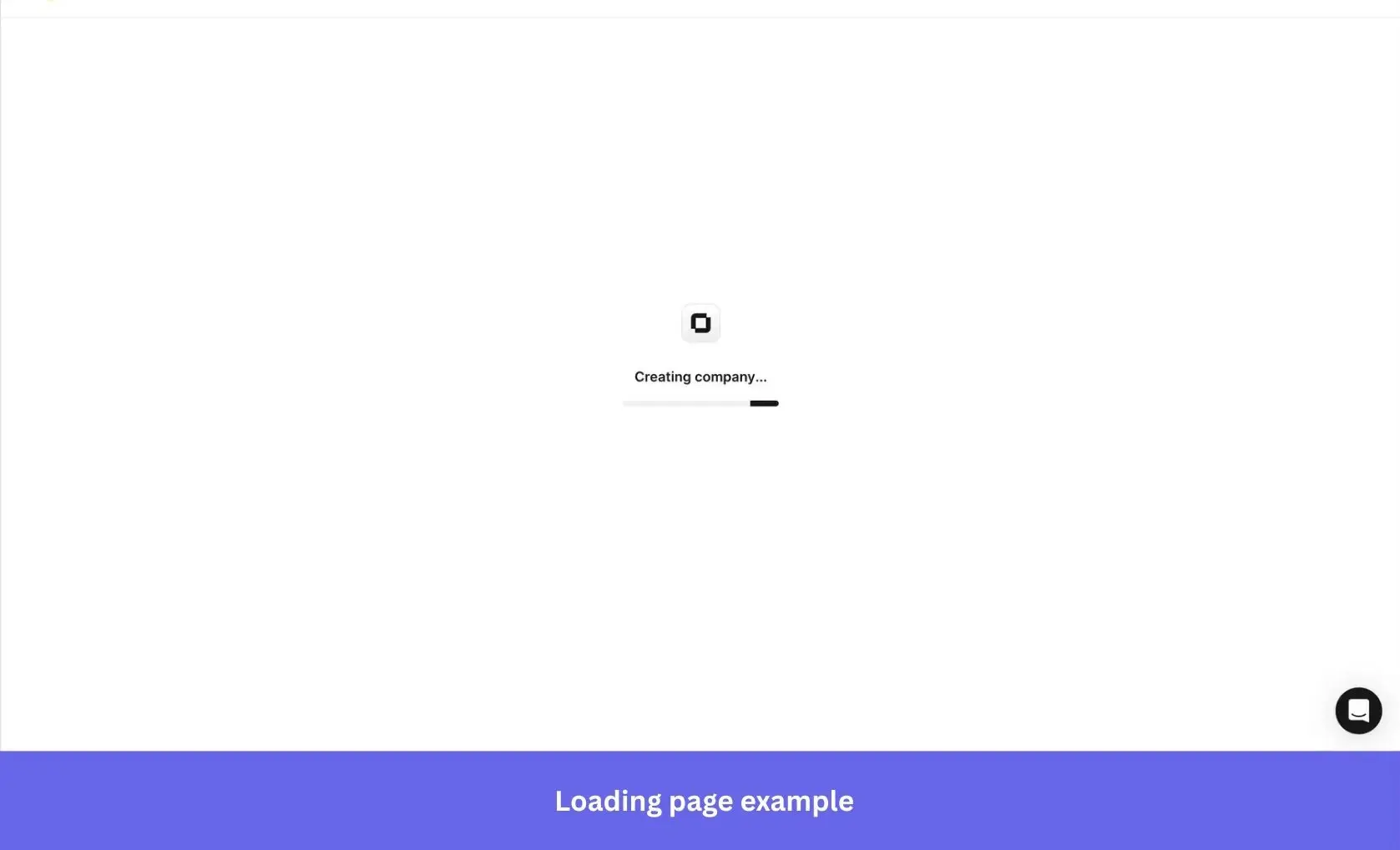 Loading page example