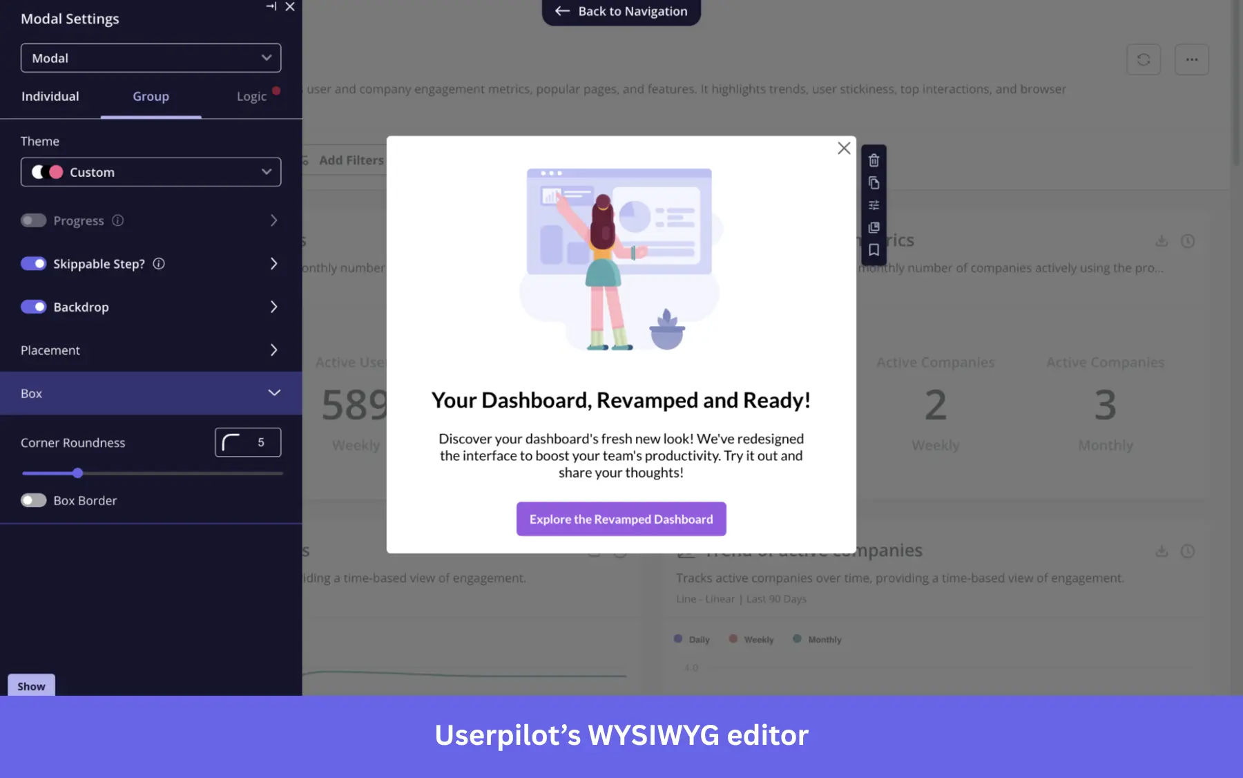 Userpilot modal screenshot