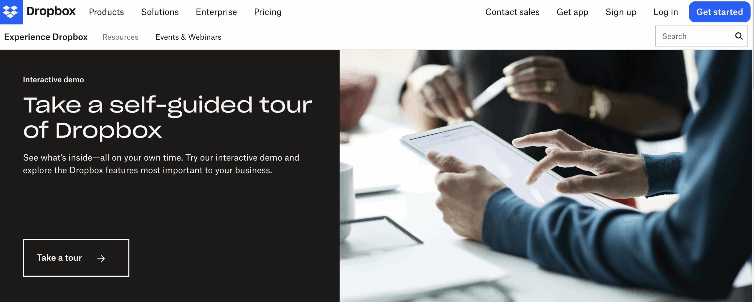Dropbox interactive demo