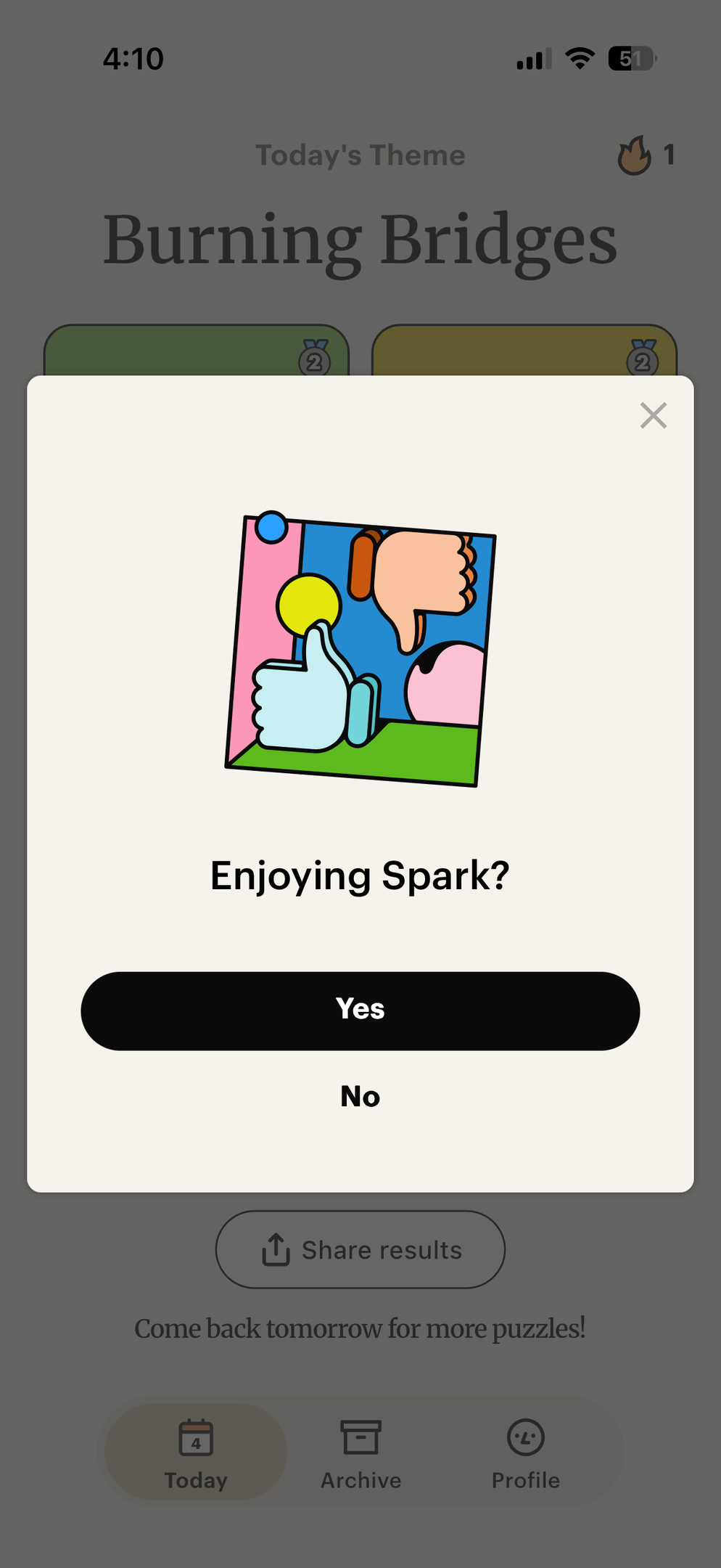 Mobile modal windows