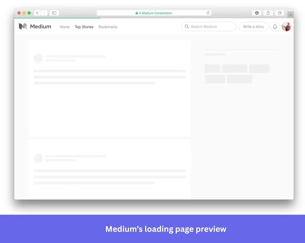 Medium loading page preview